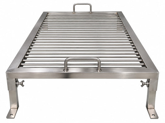 Parrilla de acero inoxidable con patas desmontables